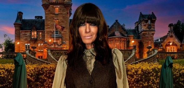 Claudia Winkleman in a promotional image for The Traitors.