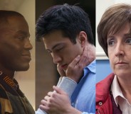 stills from Sex Education, Heated Rivalry and Coronation Street.