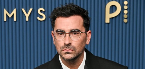 Daniel Levy at the 78th Emmy Awards held at Peacock Theater on September 14, 2026 in Los Angeles, California. (Photo by Alberto Rodriguez/Deadline via Getty Images)