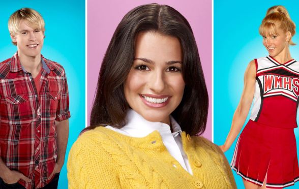Chord Overstreet, Lea Michele and Heather Morris for Glee
