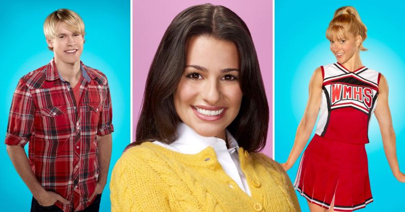 Chord Overstreet, Lea Michele and Heather Morris for Glee