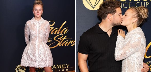 Chris Hughes and JoJo Siwa kiss on the red carpet