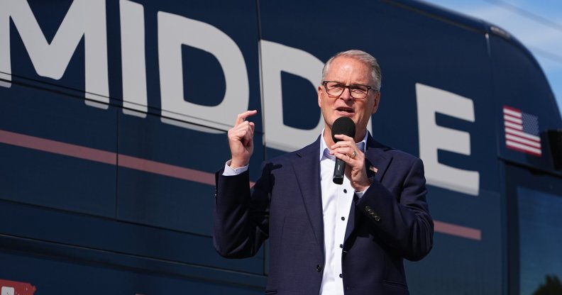 Democratic Senate Candidate Adam Hamilton Kicks Off Bus Tour In Kansas