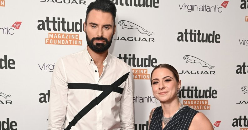LONDON, ENGLAND - OCTOBER 06: Rylan Clark-Neal and Lucy Spraggan attend The Virgin Atlantic Attitude Awards 2021 at The Roundhouse on October 06, 2021 in London, England. (Photo by Kate Green/Getty Im