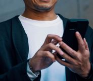 A man using a mobile phone