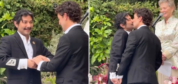 Mark Indelicato at his wedding