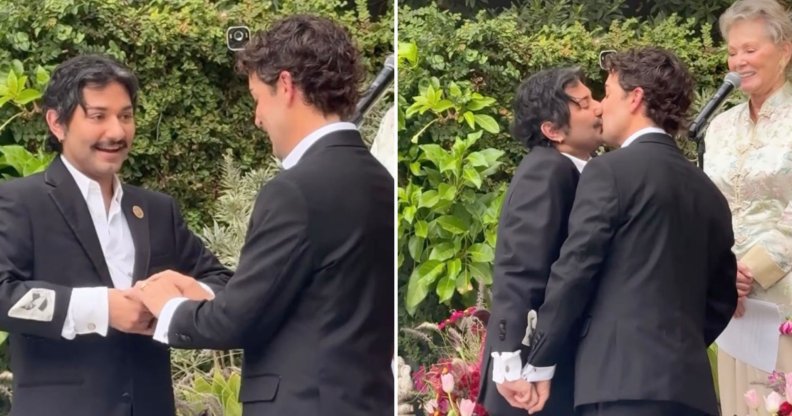 Mark Indelicato at his wedding