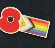 The Royal British Legion's Pride poppy badge