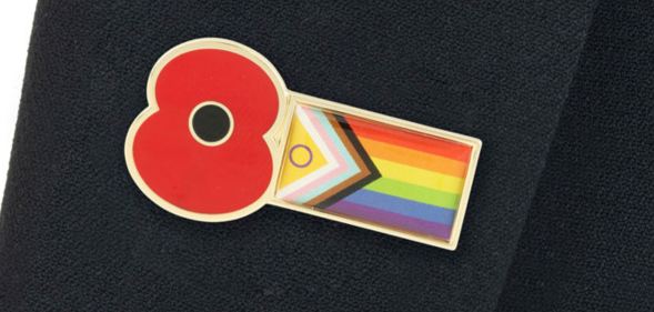 The Royal British Legion's Pride poppy badge