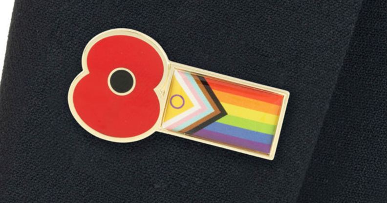 The Royal British Legion's Pride poppy badge