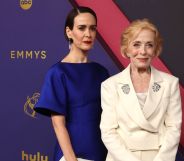 Holland Taylor and Sarah Paulson at a red carpet event