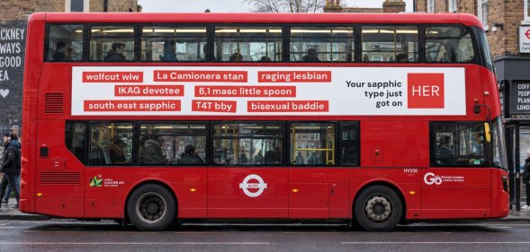 HER's TFL bus campaign