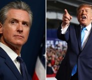 Gavin Newsom and Donald Trump