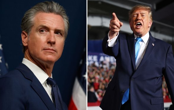 Gavin Newsom and Donald Trump