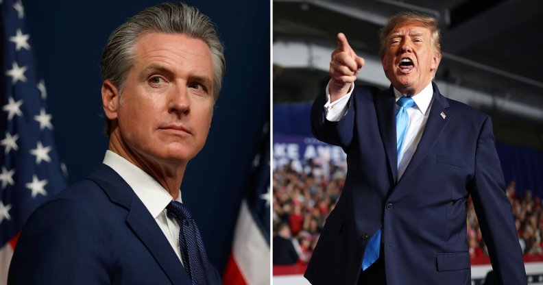 Gavin Newsom and Donald Trump