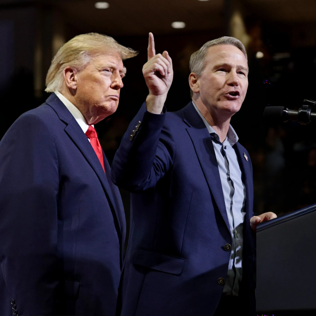 Donald Trump and Jon Husted at a recent Ohio rally.