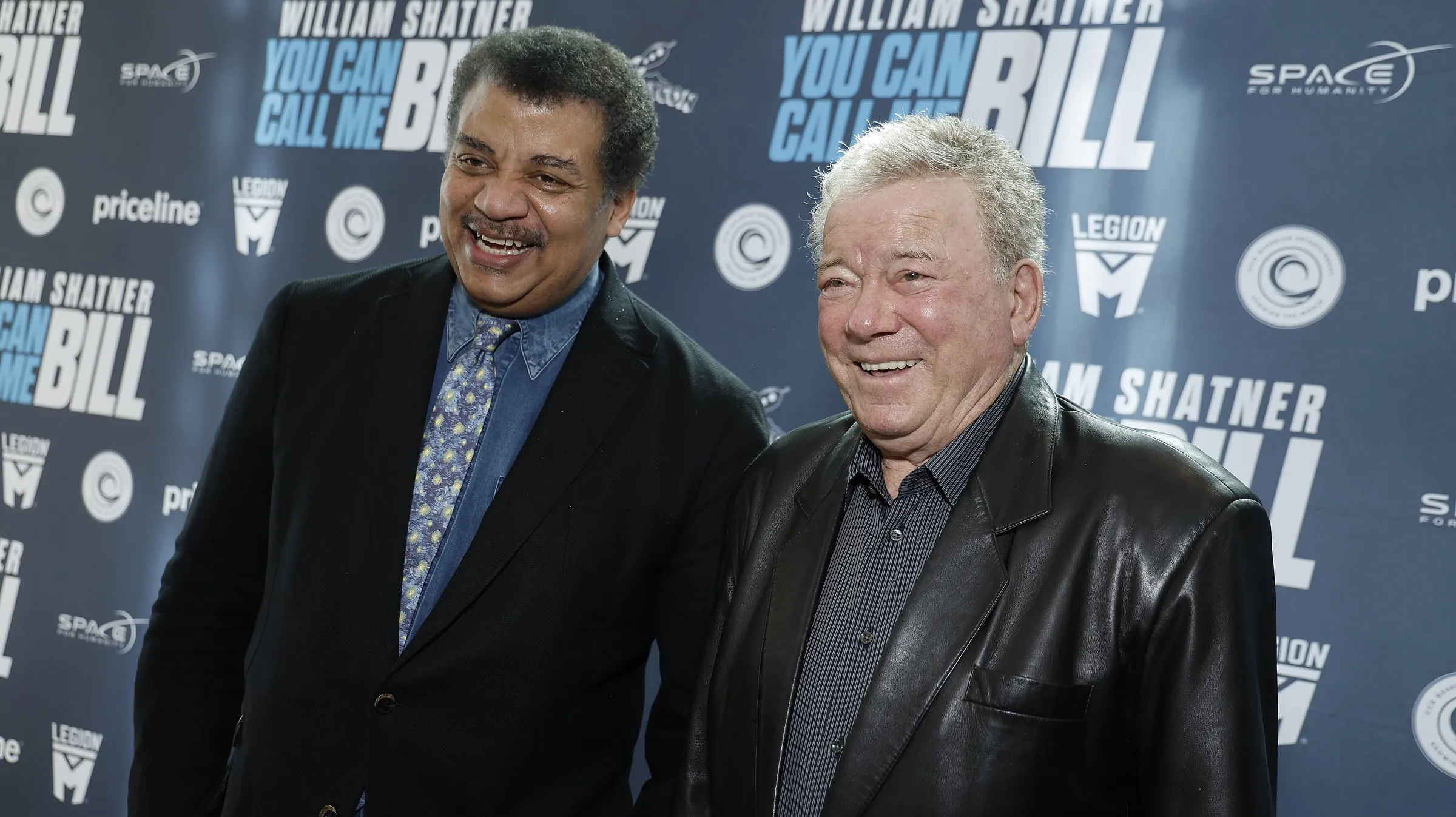 NEW YORK, NEW YORK - MARCH 17: Neil deGrasse Tyson and William Shatner attend the